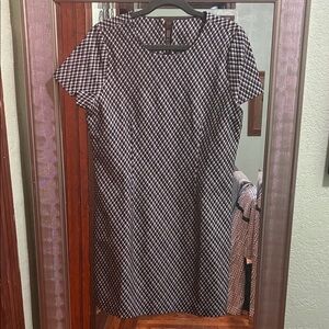 SPANX Black and White Patterned Mini Dress